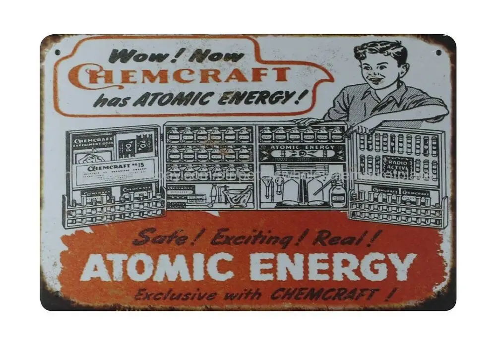 

poster metal wall art Chemcraft has Atomic Energy metal tin sign