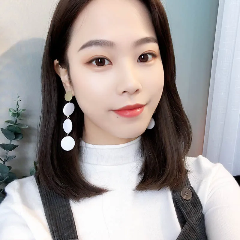 Зимние новые бархатные длинные серьги для женщин красные черные белые