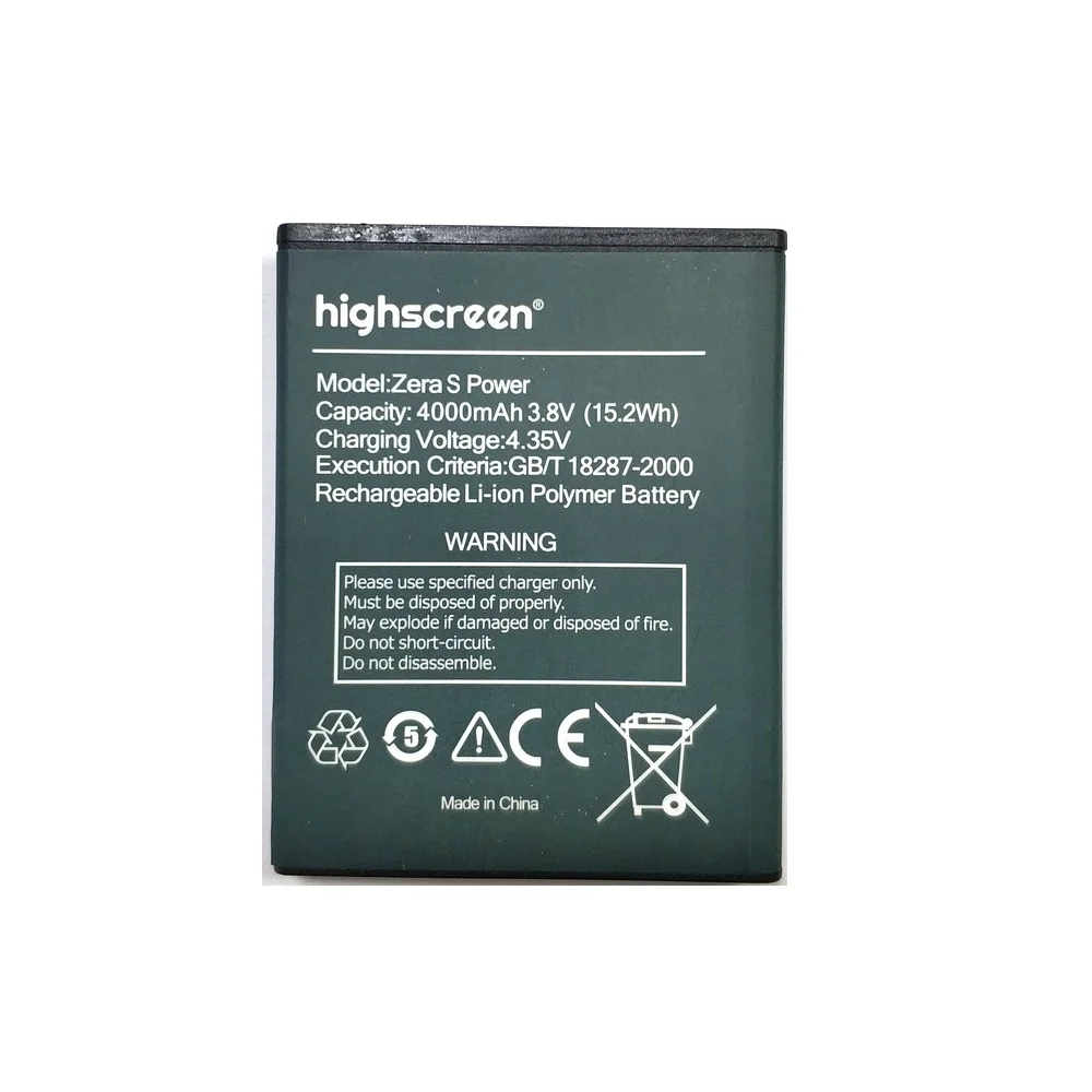 Новый аккумулятор 4000 мАч для Highscreen Zera S Power Мобильный телефон + номер отслеживания