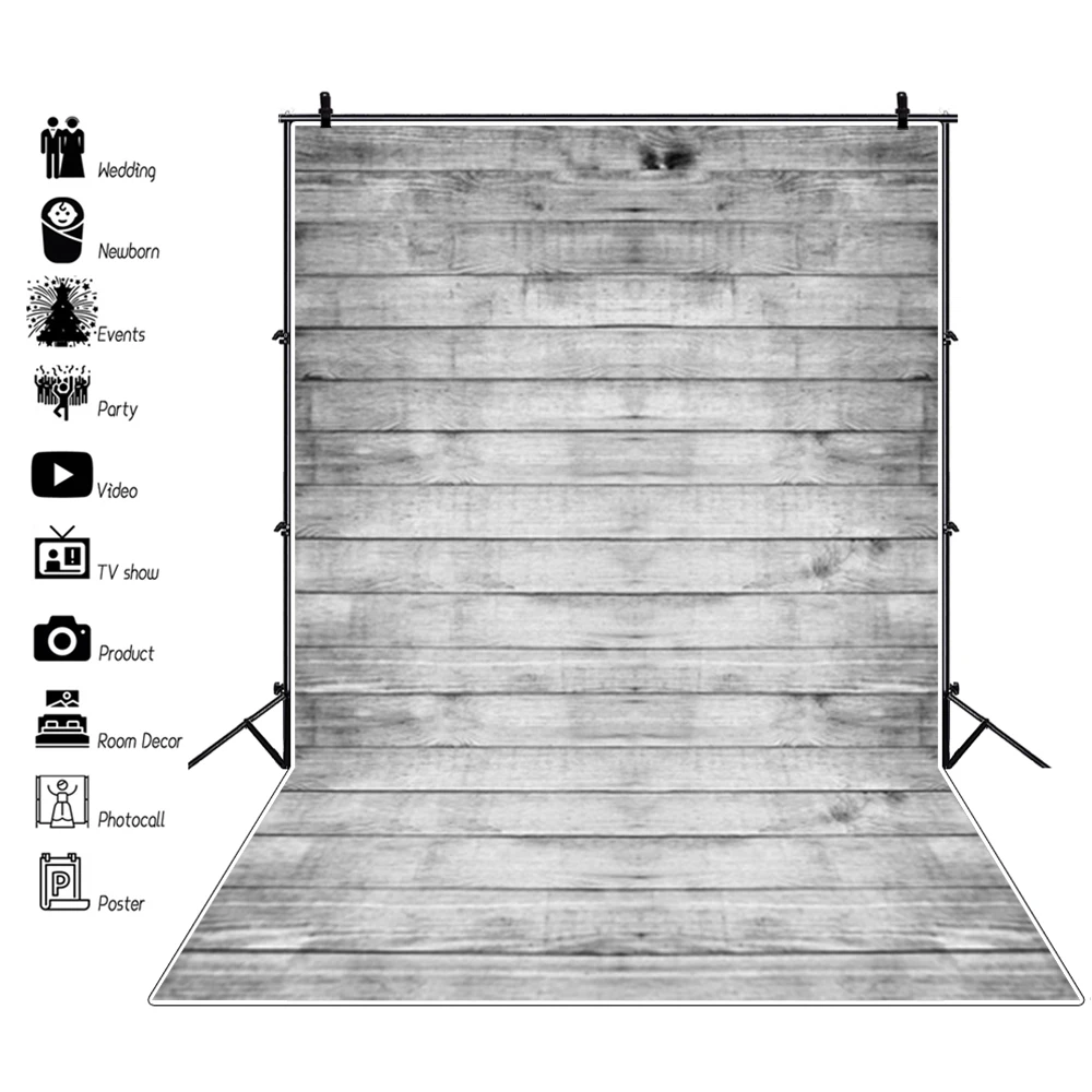 Grunge Wooden Board Photography Backdrops Vinyl Photo Backgrounds Old Planks Baby Portrait Photophone Food Doll Photocall | Электроника