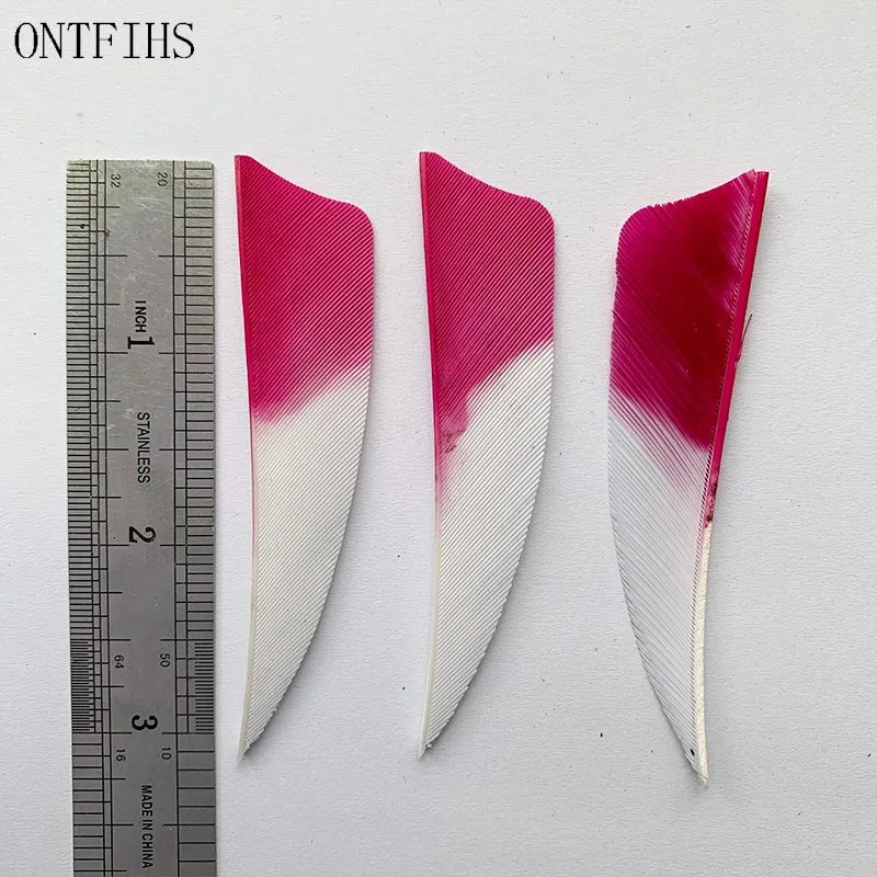 50 шт ONTFIHS Новые 3 &quotстрельба из лука Fletches Shiled Cut индейка перо стрелы аксессуары
