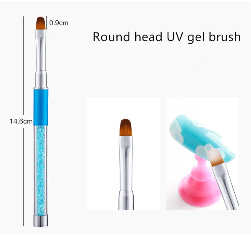 1 шт кисти для дизайна ногтей Стразы Алмазная металлическая ручка рисования