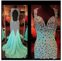 sexy sweetheart crystal beading keyhole back mermaid prom gown 2018 luxurious vestidos evening gowns mother of the bride dresses