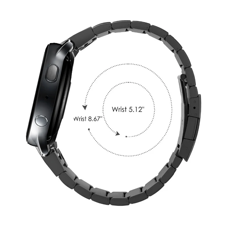 Ремешок для наручных часов Samsung Active Watch 40 мм 44 металлический браслет Galaxy 42 46 Amazfit GTR