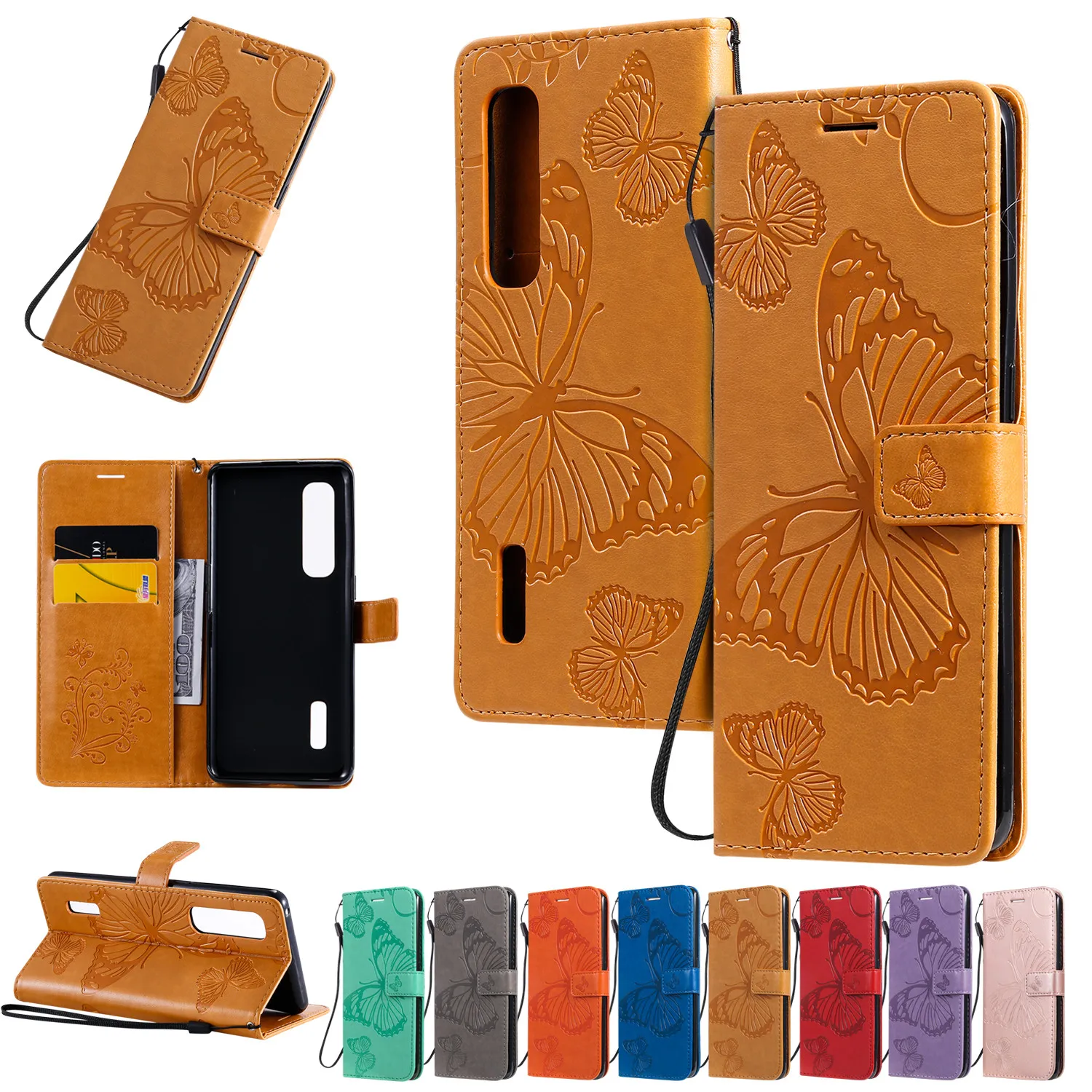 Cute Flip Leather Cover for OPPO A1K F5 F7 F9 F11 A5 A7 A5S A9 A31 Pro 2020 Realme 3 5 6 Find X2 Case Wallet Butterfly Funda | Мобильные