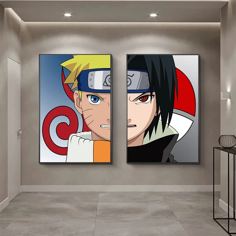 

Naruto and Itachi Akatsuki Anime Decoration Prints Manga Canvas Painting Wall Art Home Decor Dorm Living Room Bedroom Poster