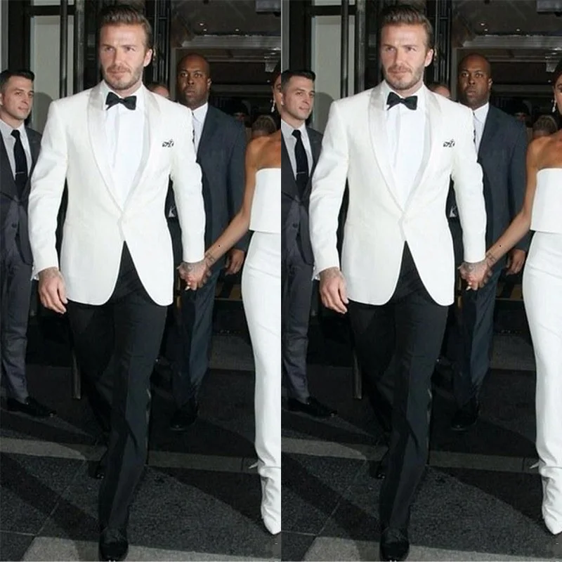 

Мужские костюмы цвета слоновой кости, свадебные смокинги, смокинги с отложным воротником, популярные мужские блейзеры, отличный костюм (пид...