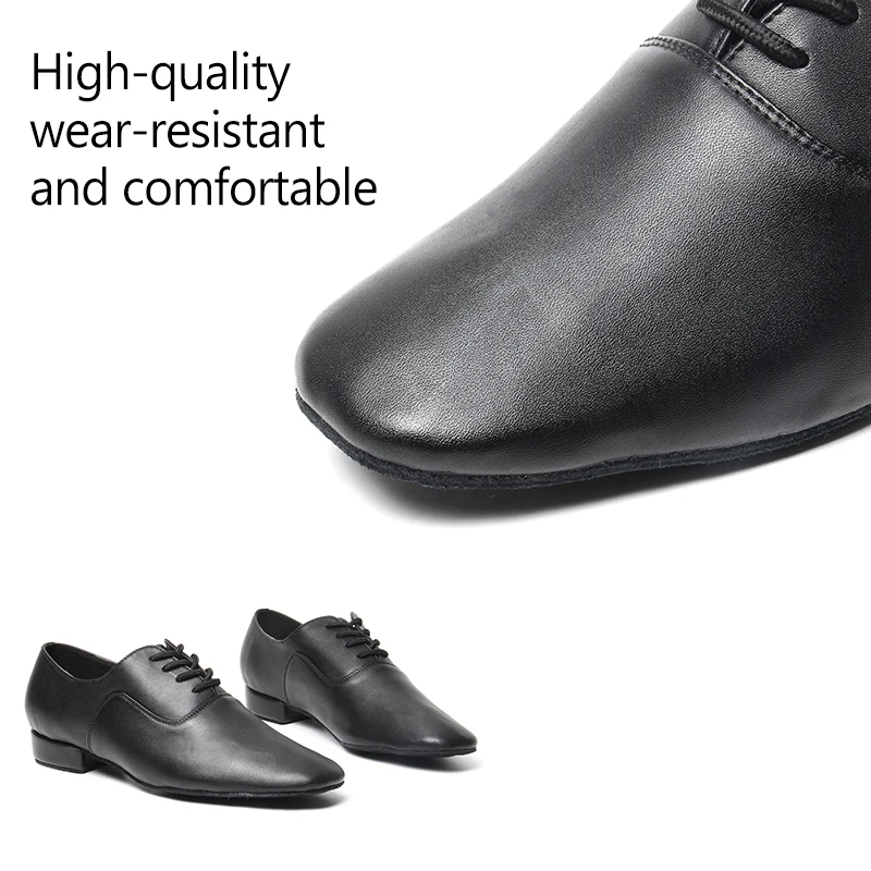 DKZSYIM Men Dance Shoes Latin Ballroom dance shoes Modern Indoor Shoes Men Tango Shoes Dance Sneaker For Boy heeled 2.5cm