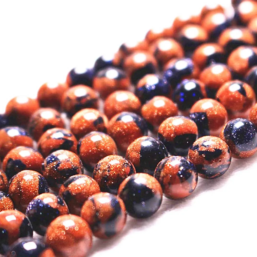 Оптовая продажа разноцветные золотистые бусины россыпью 6/8/10/12 мм гладкие и