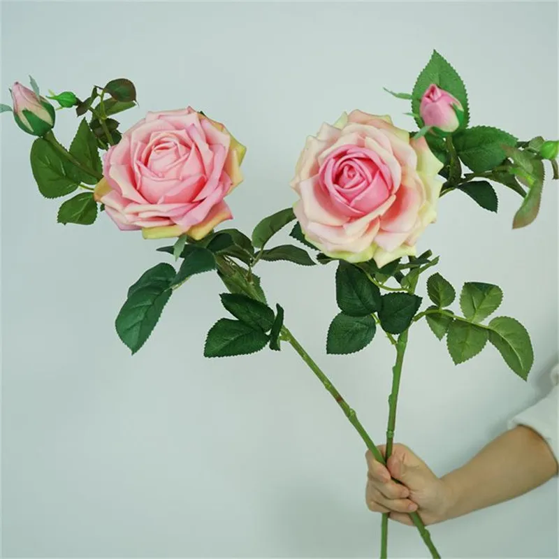 7 шт. поддельные с длинными стеблями увлажняющий Роза 25 98 &quotДлина имитация