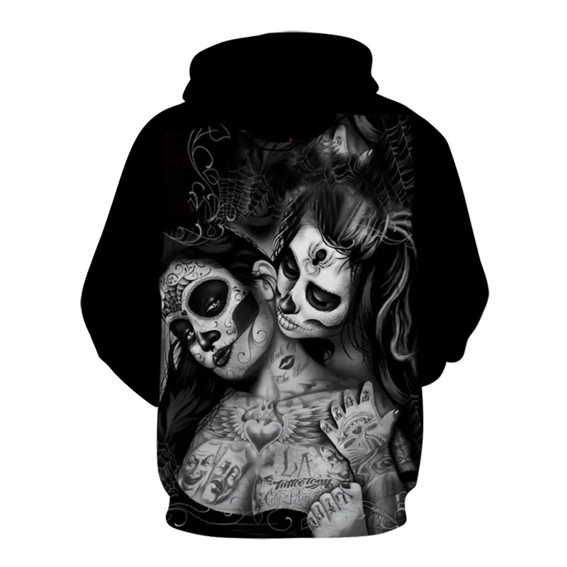 Skull Printed 3D Sweatshirt Men Women Black Design Hoodies Homme Autumn Long Sleeve Tracksuit For Male Hoody Drop Ship