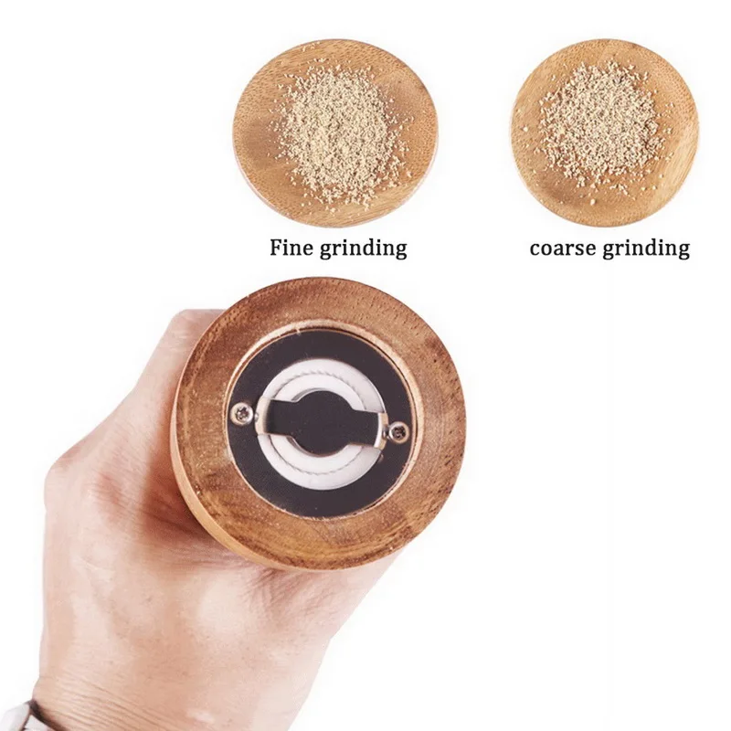 Ручная мельница для перца из дубового дерева соли и многофункциональная