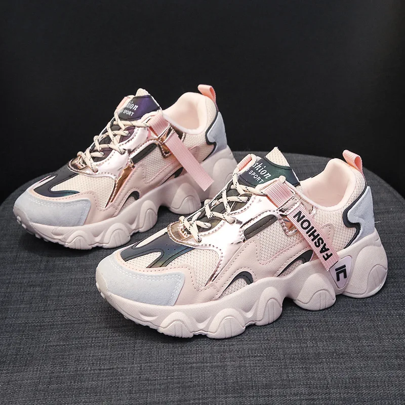 

Women's shoes new breathable Korean sports shoes thick-soled student running women's shoes