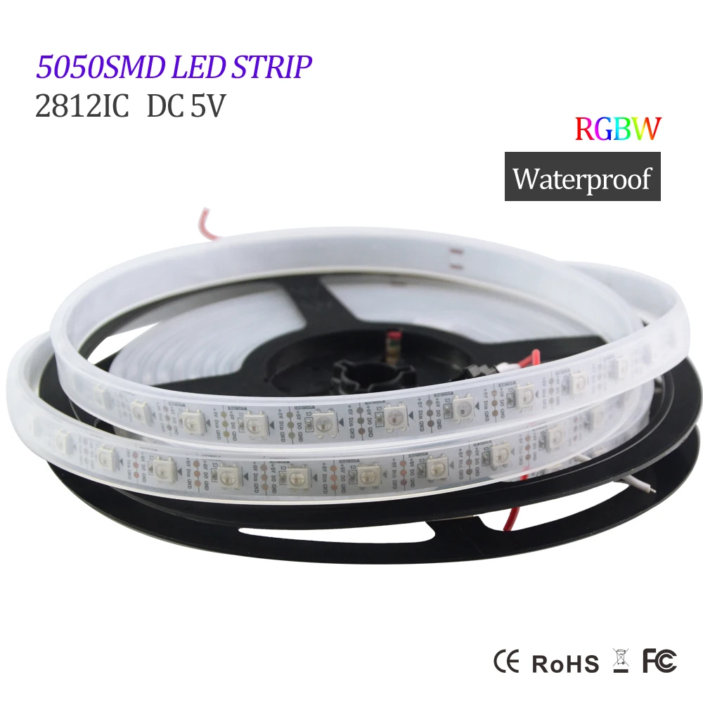 Новейшая Волшебная разноцветная Светодиодная лента RGB 5050 SMD WS2812