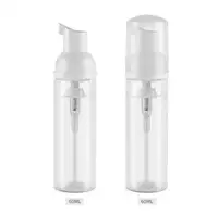 200pcs 50ml 60ml PET Transparent Cosmetic Soam Foam Pump Bottle, Dispenser Airless Foamer Bottle