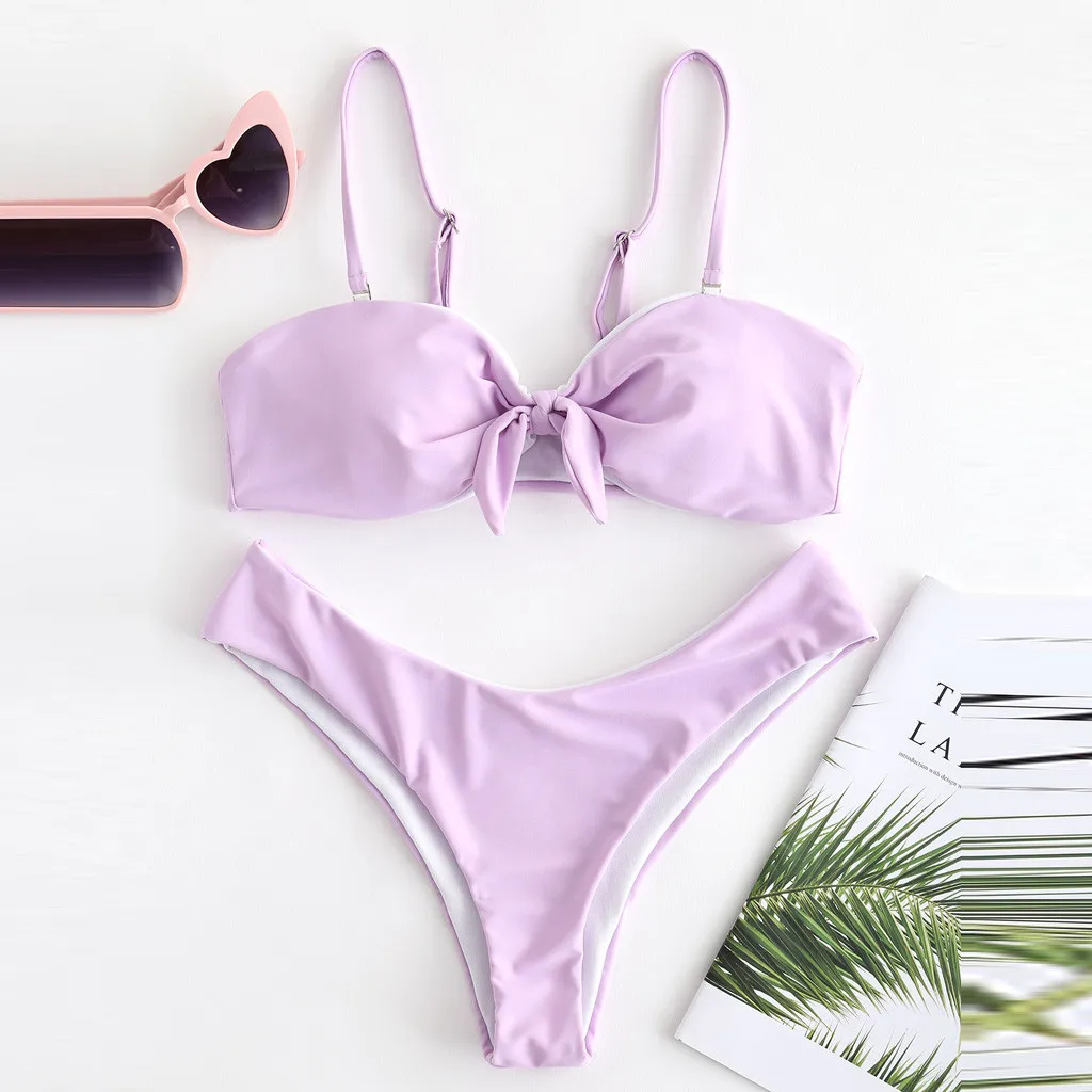 Микро-бикини сексуальная женская одежда для плавания с эффектом пуш-ап Женский