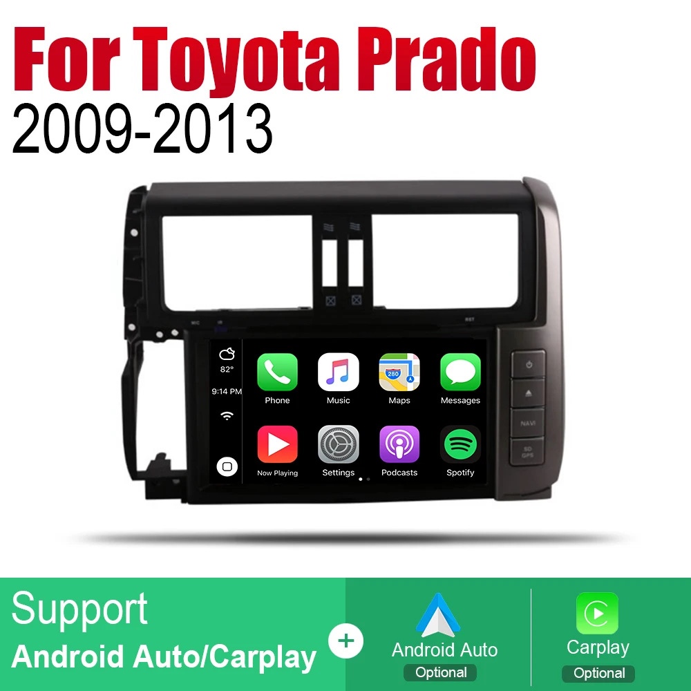 Автомагнитола 2 Din на Android DVD проигрыватель для Toyota Land Cruiser Prado 150 2009 2010 2011 2012 2013