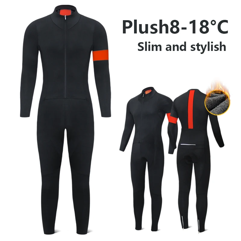 

2021 Winter Thermal Fleece Cycling Monkey Jumpsuit Overall Triathlon Cycling Jersey Bike Sportwear Bicycle Running Clothing
