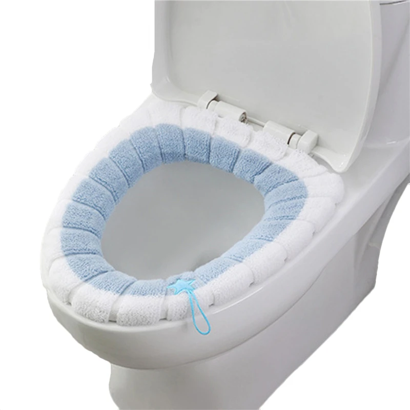 Портативное плюшевое сиденье для унитаза с ручкой милым персиковым рисунком