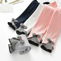girls leggings spring and autumn thin 2021 korean version of small and medium sized children outer wear pants baby gas spliced
