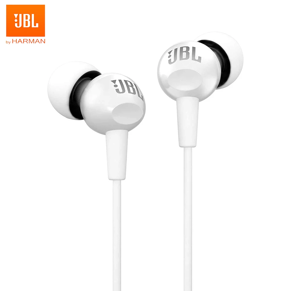 

Original JBL C100Si Original 3.5mm Wired Stereo Earphones Deep Bass Music Sport Headset Running Earphone Handsfree Call with Mic