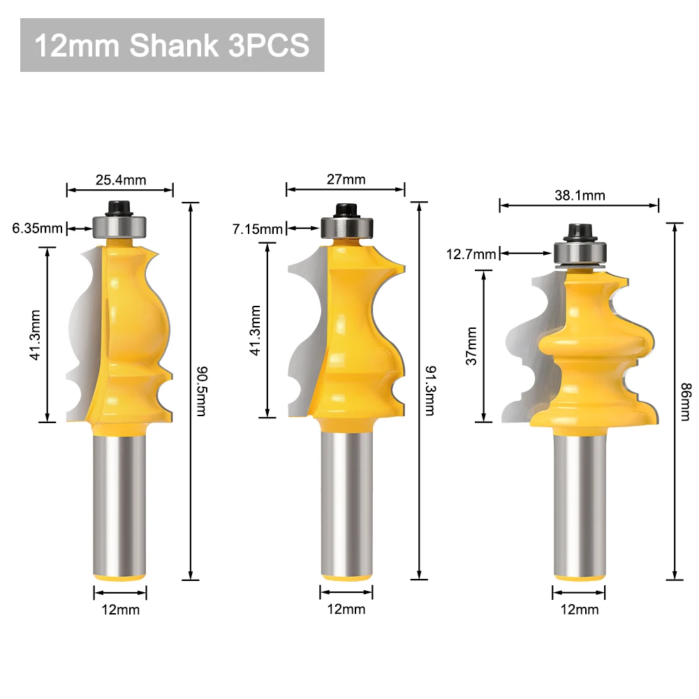 1 шт. фреза по дереву 12 мм хвостовик 1/2 дюйма |