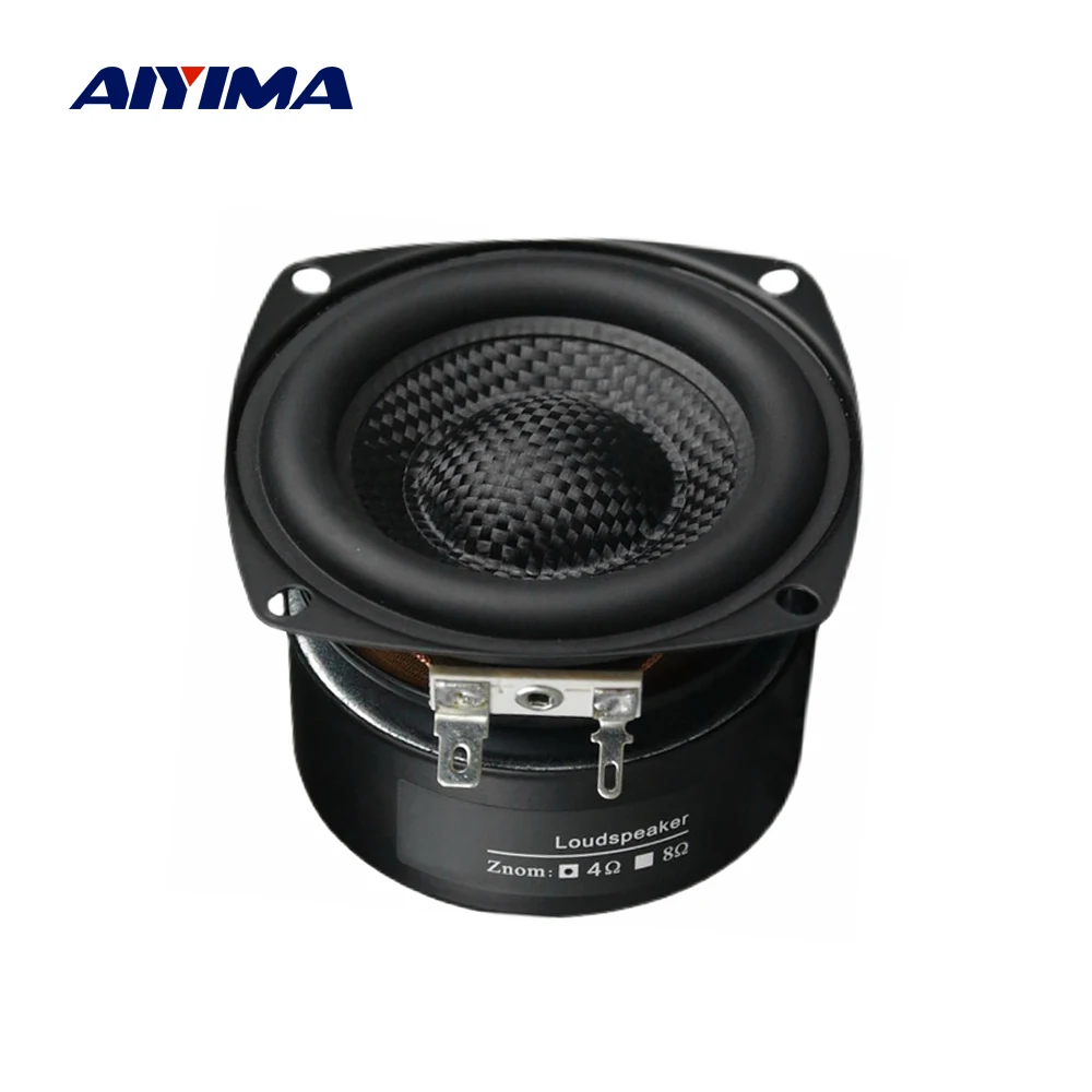 Aiyima 1pcs 3 Inch Woofer Speaker Fiberglass Highstroke Power Hifi