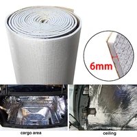 new 6mm 236mil thick aluminum foil muffler cotton car indoor heat sound deadening insulation soundproof dampening mat tools