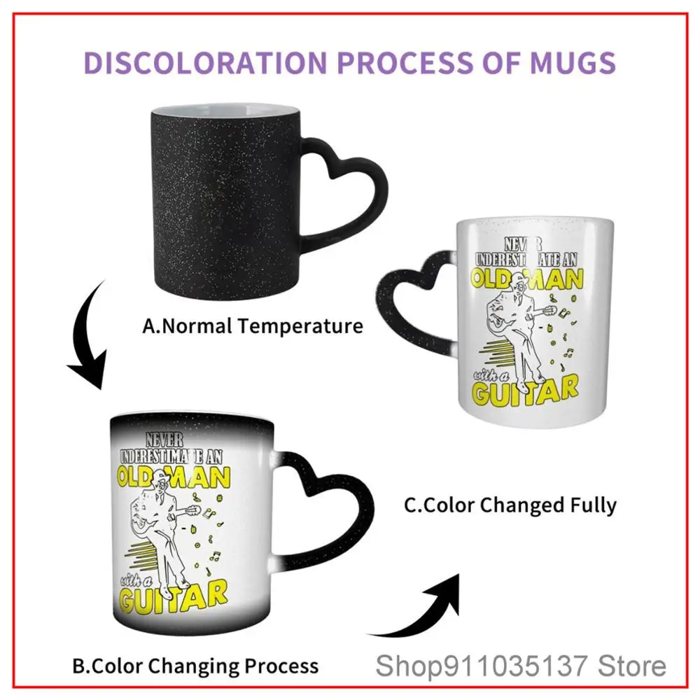 Никогда не подучить старого человека с гитарой белые кофейные K кружки
