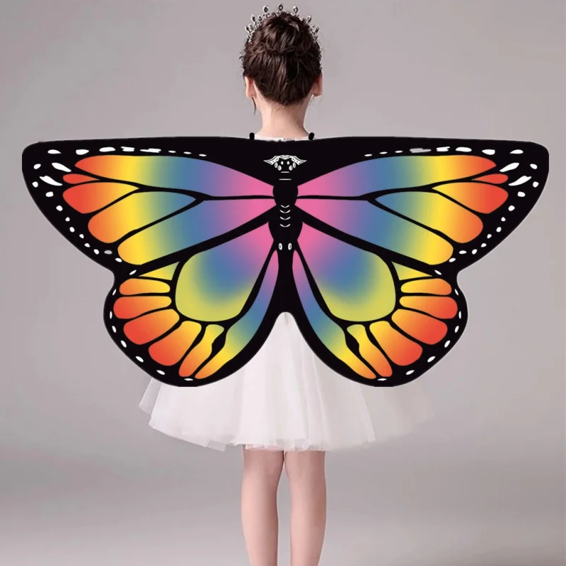 

Girls Kids Butterfly Wings Fairy Butterfly Wings Princess Dress-up Cloak Costume Halloween Supplies
