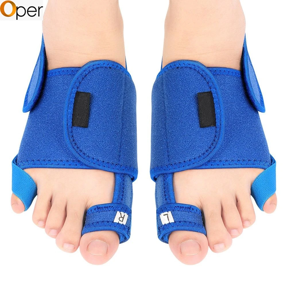 Сильный Поддержка Алюминий бар Thumb Valgus корректор и синий цвет PU искусственная