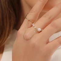 european and american new chain ring set for women simple design ring with pearls gifts 2022 %d0%ba%d0%be%d0%bb%d1%8c%d1%86%d0%b0 female jewelry party