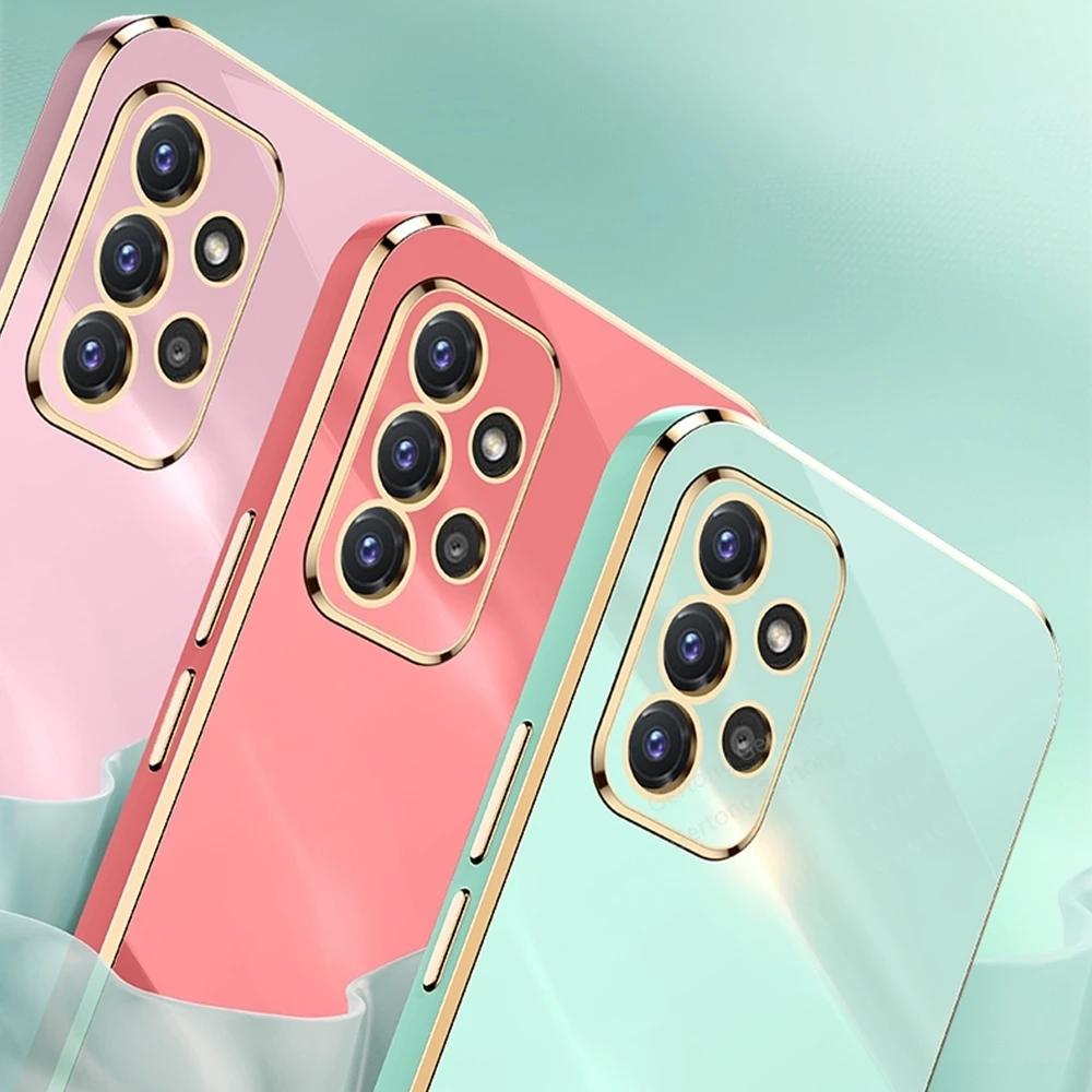 Fundas For Samsung A 52 A72 A32 6D Electroplated Cases For Samsung Galaxy A 52 A72 A52 A 32 A82 5G Camera Lens Protect for A52S