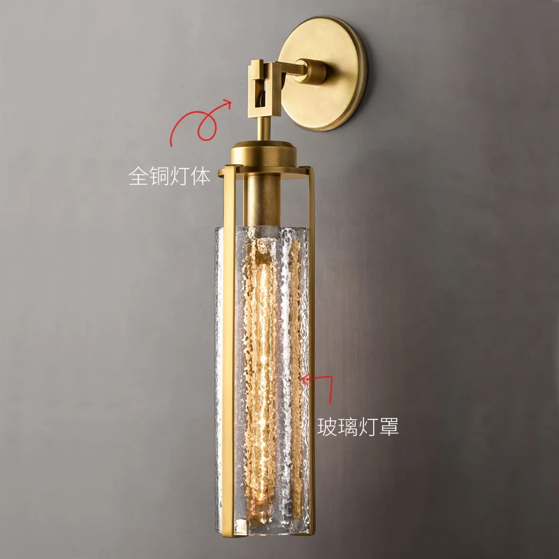 Большой Настенный светильник Гостиная золотистая медь Современный бра для