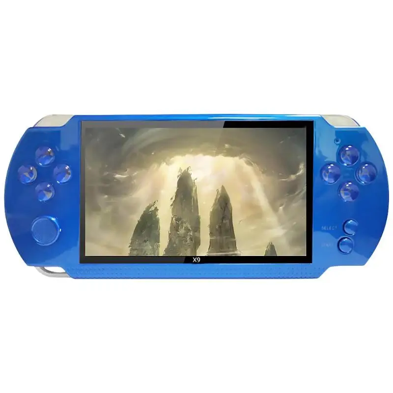 Синий CoolBaby X9 портативная игровая консоль 8GB Видео игровой плеер Поддержка 8 бит/16 бит/32 бит встроенный 300 игр ретро-консоль для детей и взрослых - Цвет: Синий