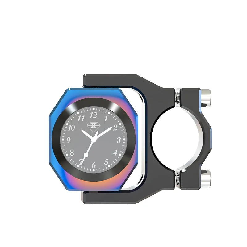 

Aluminum Alloy Waterproof Motorcycle Watch Handlebar Mount Time Thermometer 2 In 1 Clock Watch Chrome Motorcycle Accessory