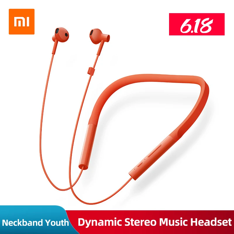 Оригинальные спортивные Bluetooth наушники Xiaomi Mi с шейным ободом беспроводная