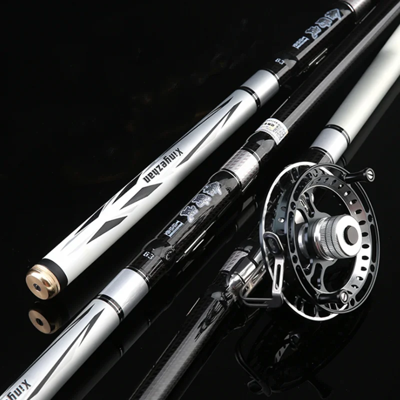 High quality carbon fiber telescopic fishing rod 4.2m 5.2m 5.8m 6.5m ultralight hard freshwater carp stream fishing rod