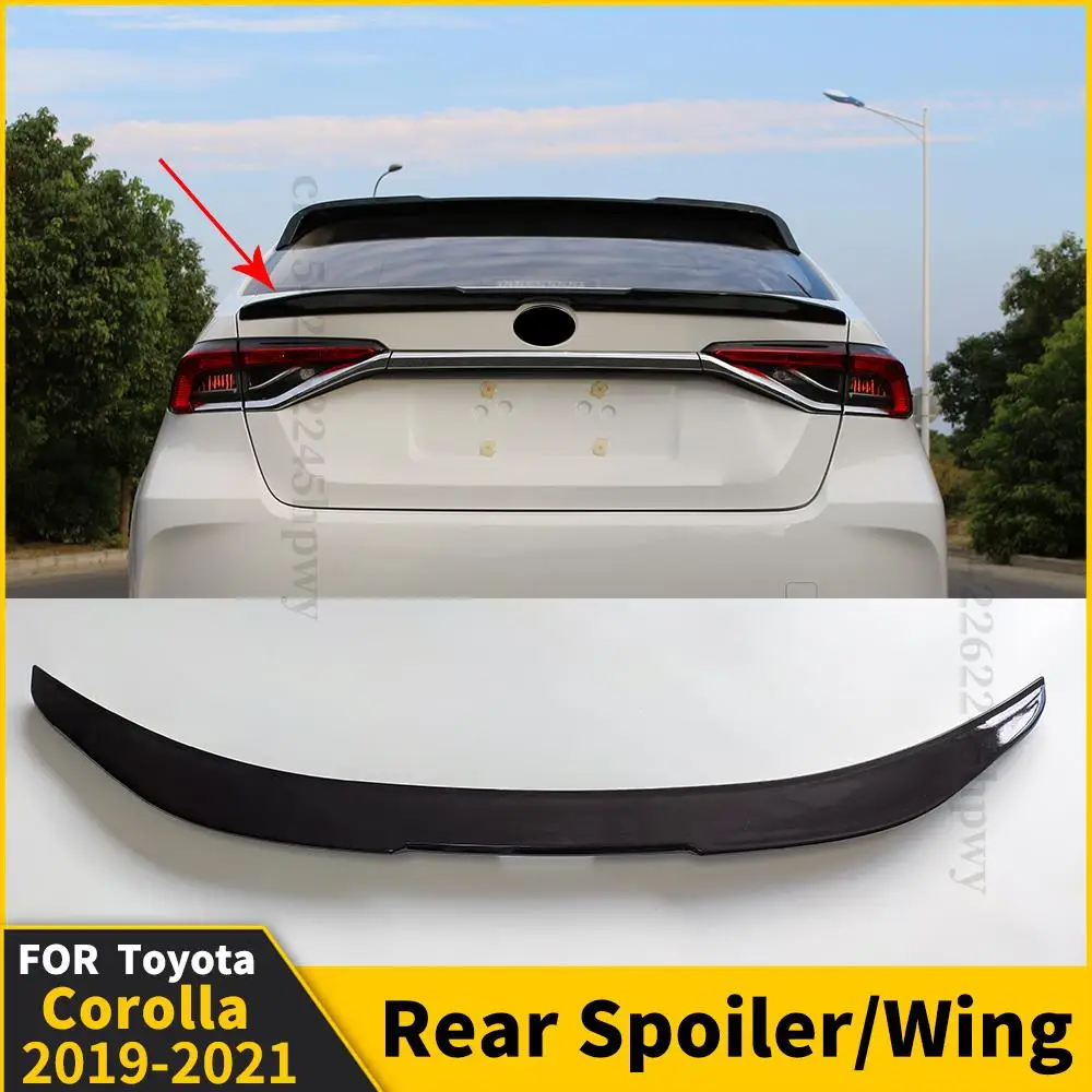 Carbon Fiber Splitter Diffuser Body Kit Roof Rear Spoiler Wing Trunk Spoiler Sport Boot Lip For Toyota Corolla 2019 2020 2021