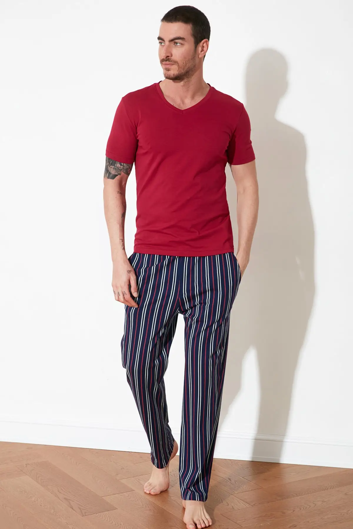 

Trendyol Striped Pajamas set THMSS21PT0313