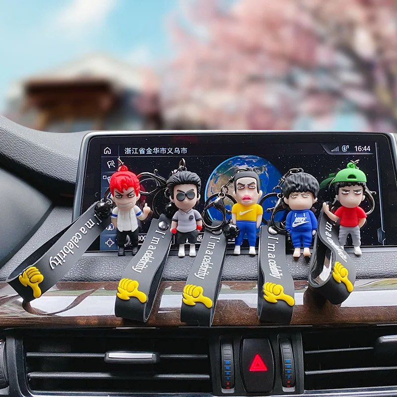 

Anime Dunk Master Student Backpack Key Chains Fashion Couple Doll Accessories Keyring Cute Menand Women Gift Pendant Keychain