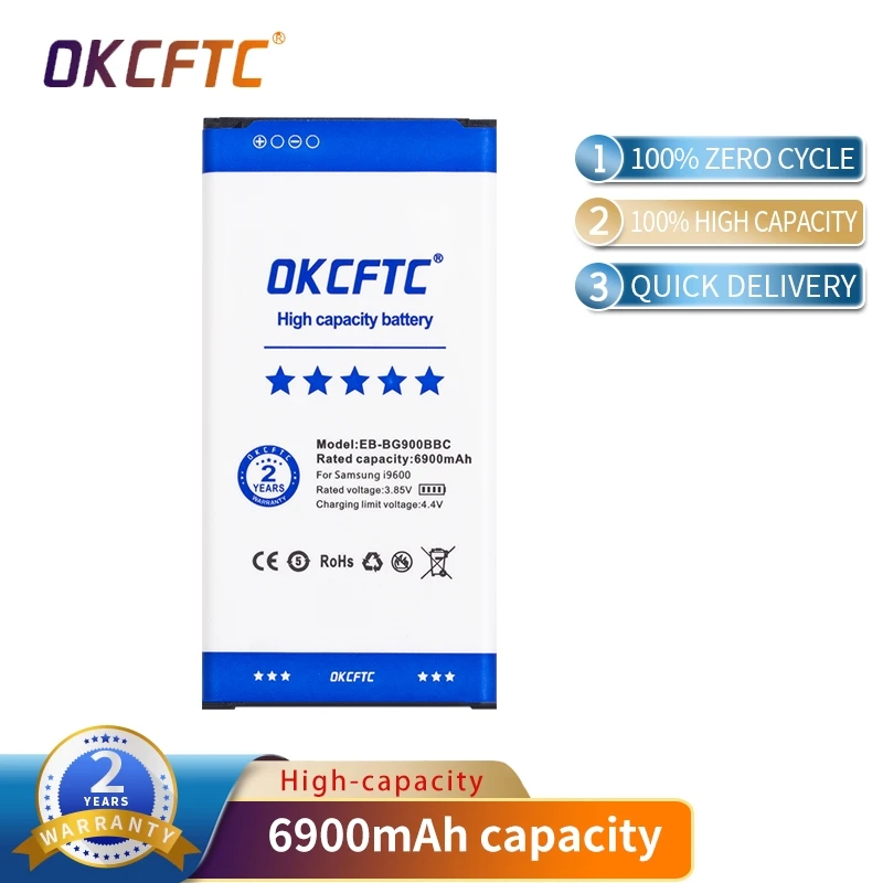 

6900mAh EB-BG900BBC For Samsung Galaxy S5 Battery i9600 i9602 i9605 G9009D G9006W G900F G900T G9008 G900 EB-BG900BBC
