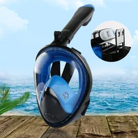 adult novice scuba diving mask full face anti fog underwater snorkel mask set swimming mask for gopro cameramyopia lens option