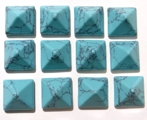 Натуральный камень 14 мм тигровый глаз кварц кристалл бирюза пирамида кабошон