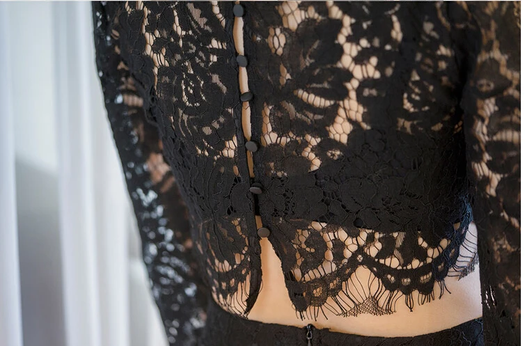 Женский Кружевной Костюм SMTHMA комплект из двух предметов короткий топ с высокой