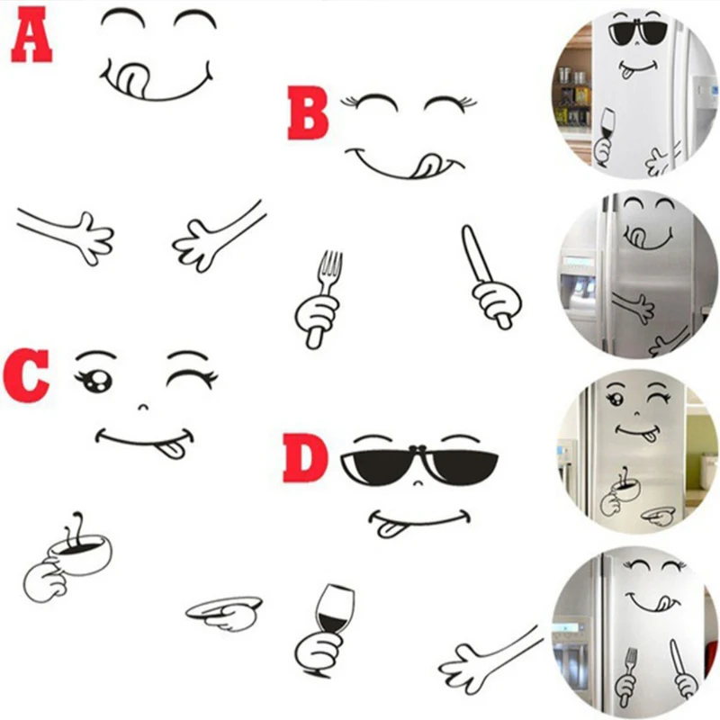 1 лист солнцезащитные очки с рисунком в виде улыбающихся рожиц Стены Стикеры