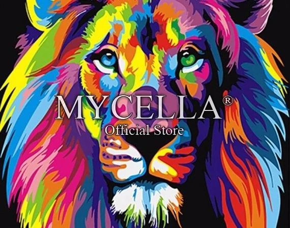 

5D набор алмазов для создания картины раскраски Лев Животные Алмазная вышивка крестиком DIY Стразы Алмазная Мозаика Декор стены на холсте