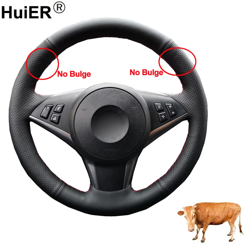 

Hand Sewing Car Steering Wheel Cover Braid Cow Leather For BMW E60 E61 (Touring) 530d E63 2003-2010 E64 2004-2009 2010 Volant