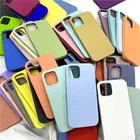 Защитный чехол для iPhone 7, 8 Plus, X, XR, XS, 11, 12, 13 Pro Max, мобильный телефон, мягкий, из жидкого силикона