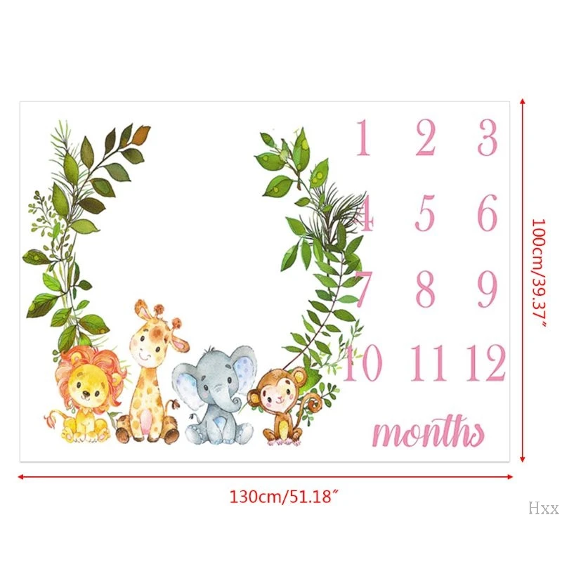 

New Cartoon Animal Baby Photography Blanket Kids Infant Photo Background Cloth